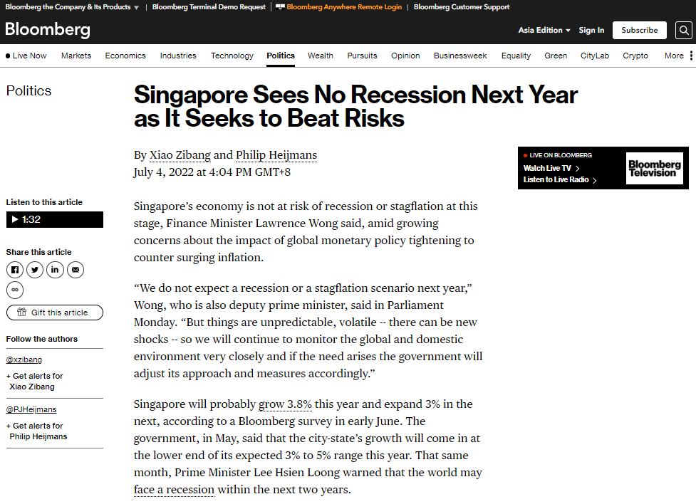 Bloomberg News_SG No recession for 2023