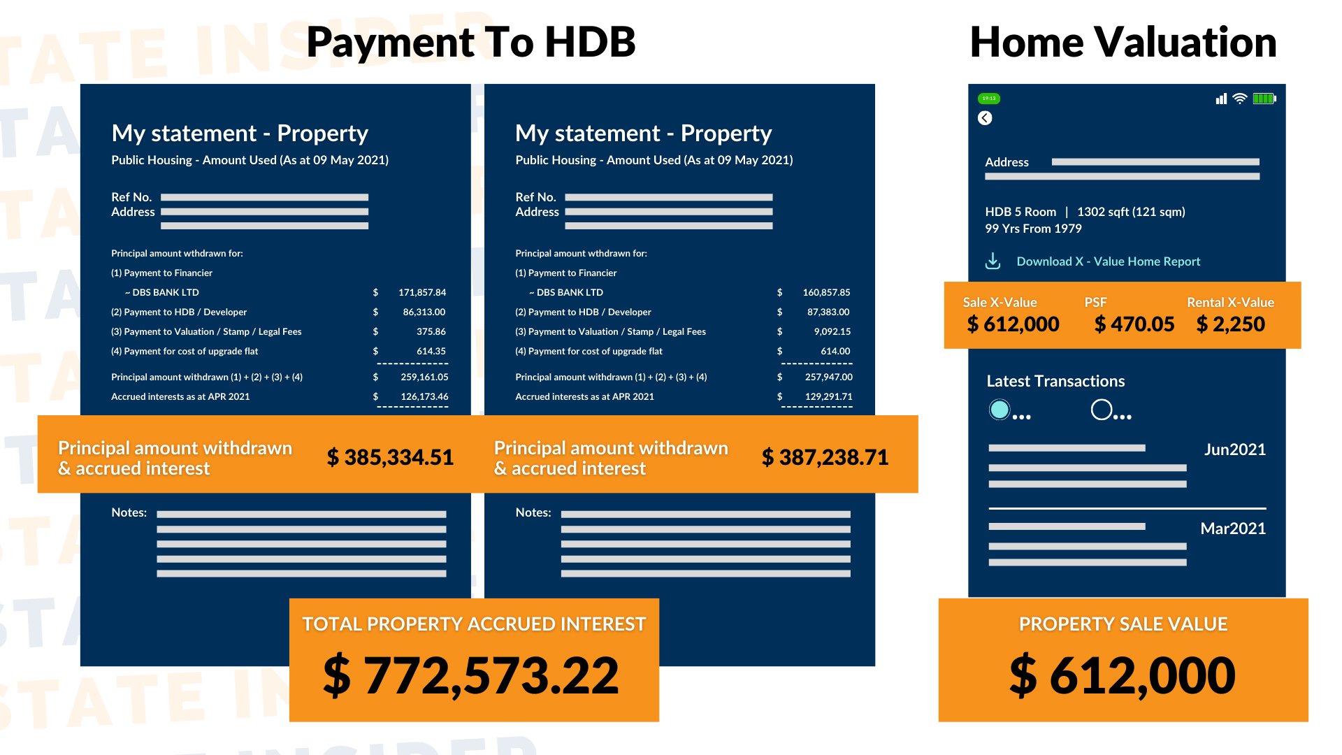 Payment to HDB & Home Valuation